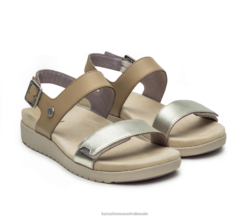 Taupe/Metallic Shoes Kuru 2204F116 GLIDE Women
