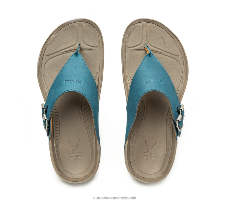 Wailea Blue/Faded Brown Shoes Kuru 2204F117 SUOMI Women