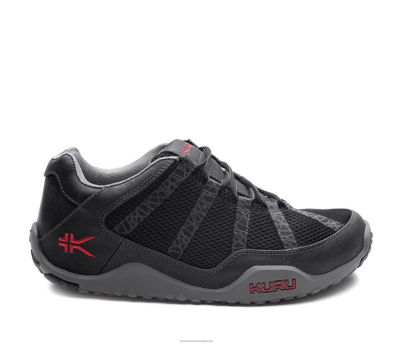 Jet Black/Cardinal Red Shoes Kuru 2204F142 CHICANE Men
