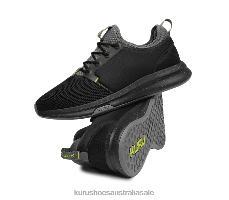 Jet Black/Citron Shoes Kuru 2204F171 ATOM WIDE Men