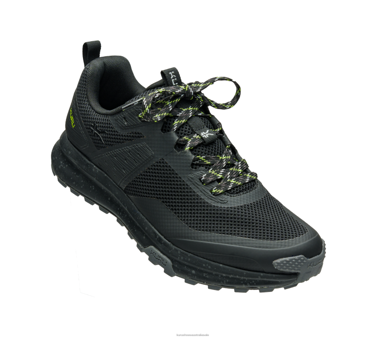 Jet Black/K U R U Green Shoes Kuru 2204F145 ATOM TRAIL Men