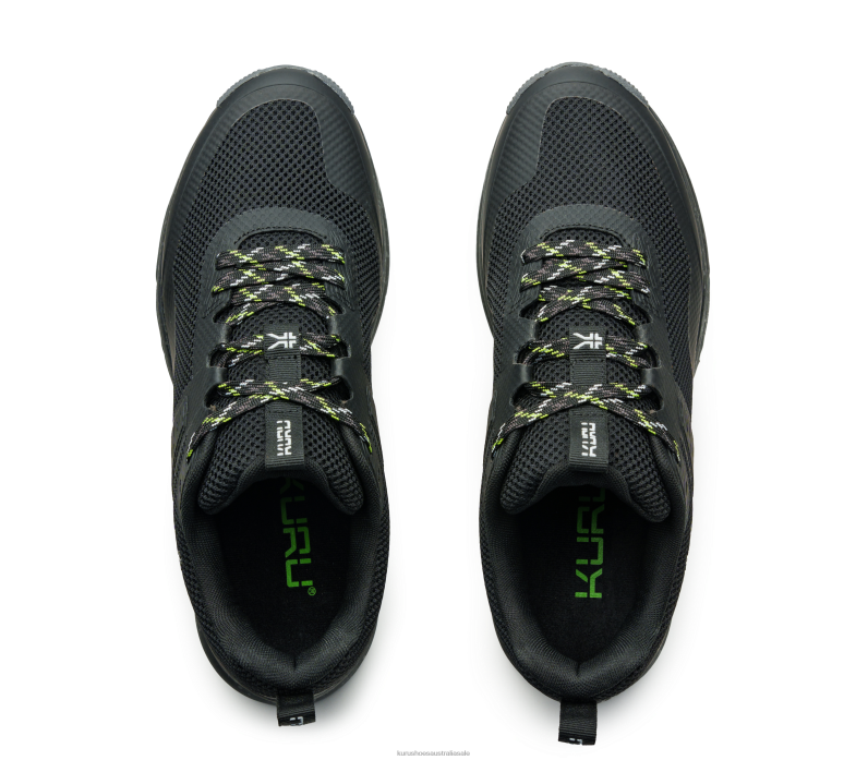 Jet Black/K U R U Green Shoes Kuru 2204F145 ATOM TRAIL Men